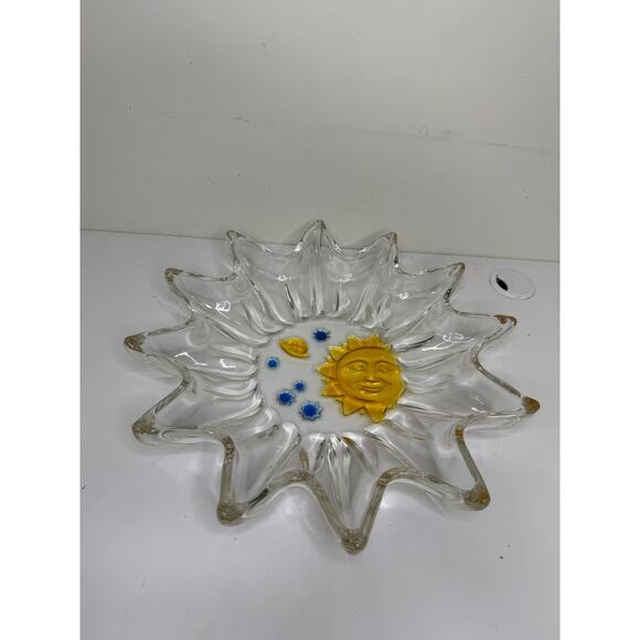 Studio Nova Art Glass Serving Tray Solar Eclipse 14.5 WALTHER Germany - Picture 8 of 10